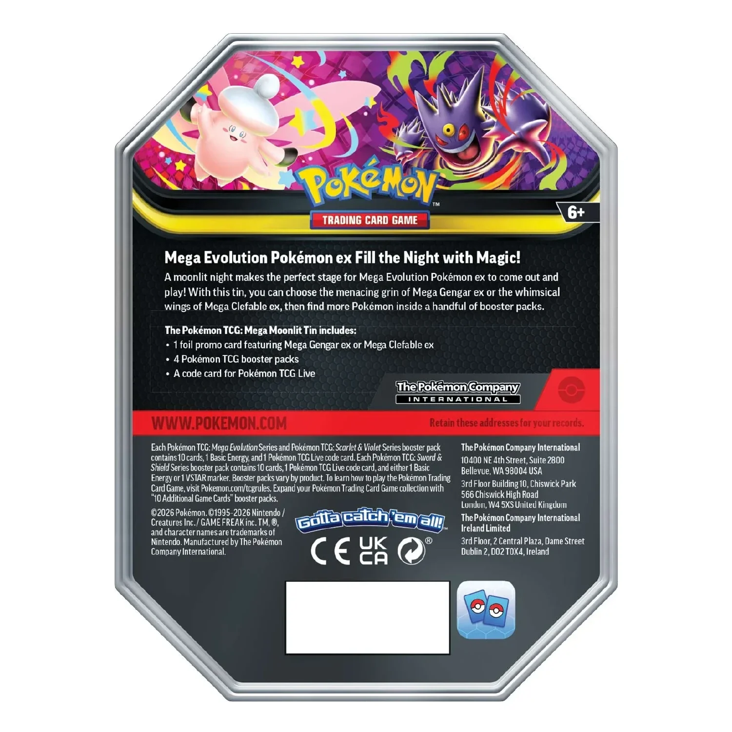 Pokemon TCG: Mega Moonlight Tin (Clefable) - Image 2